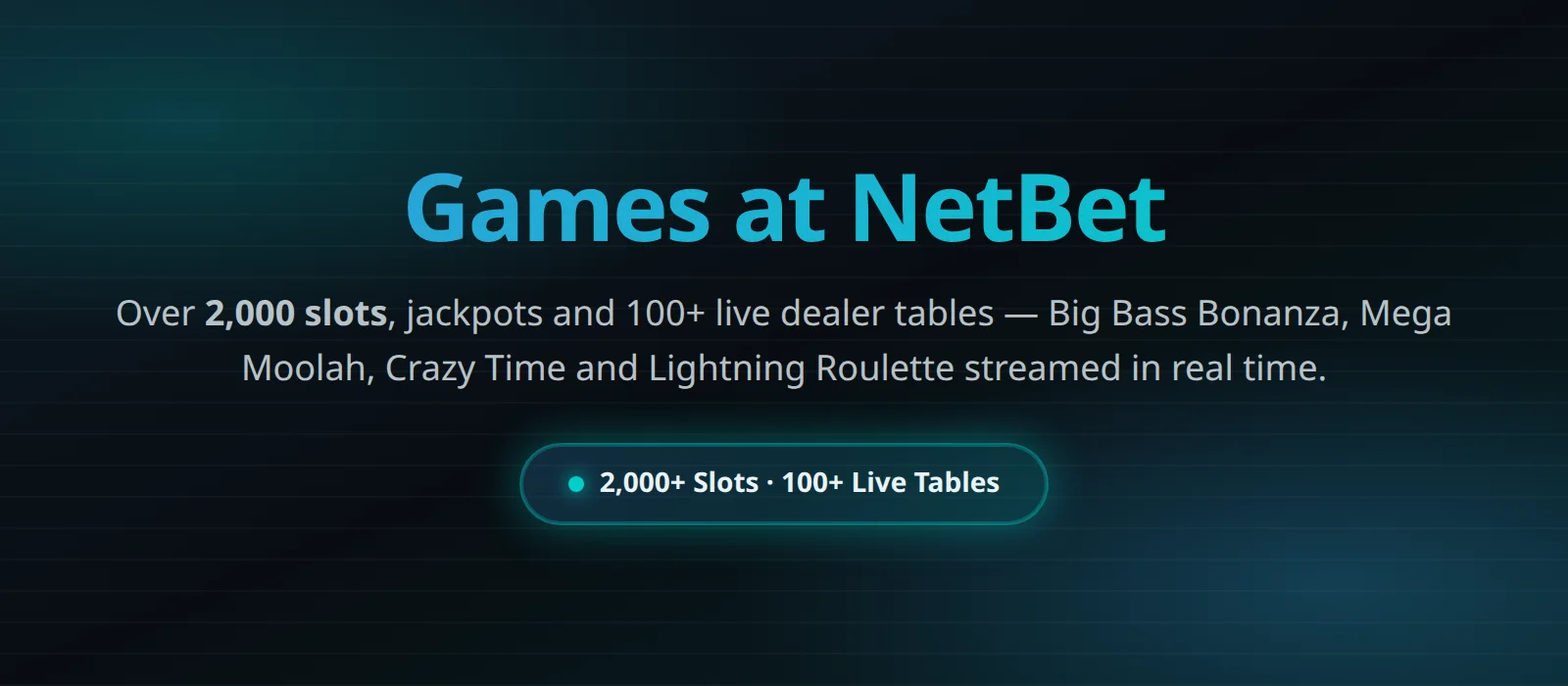 Netbet Casino games library