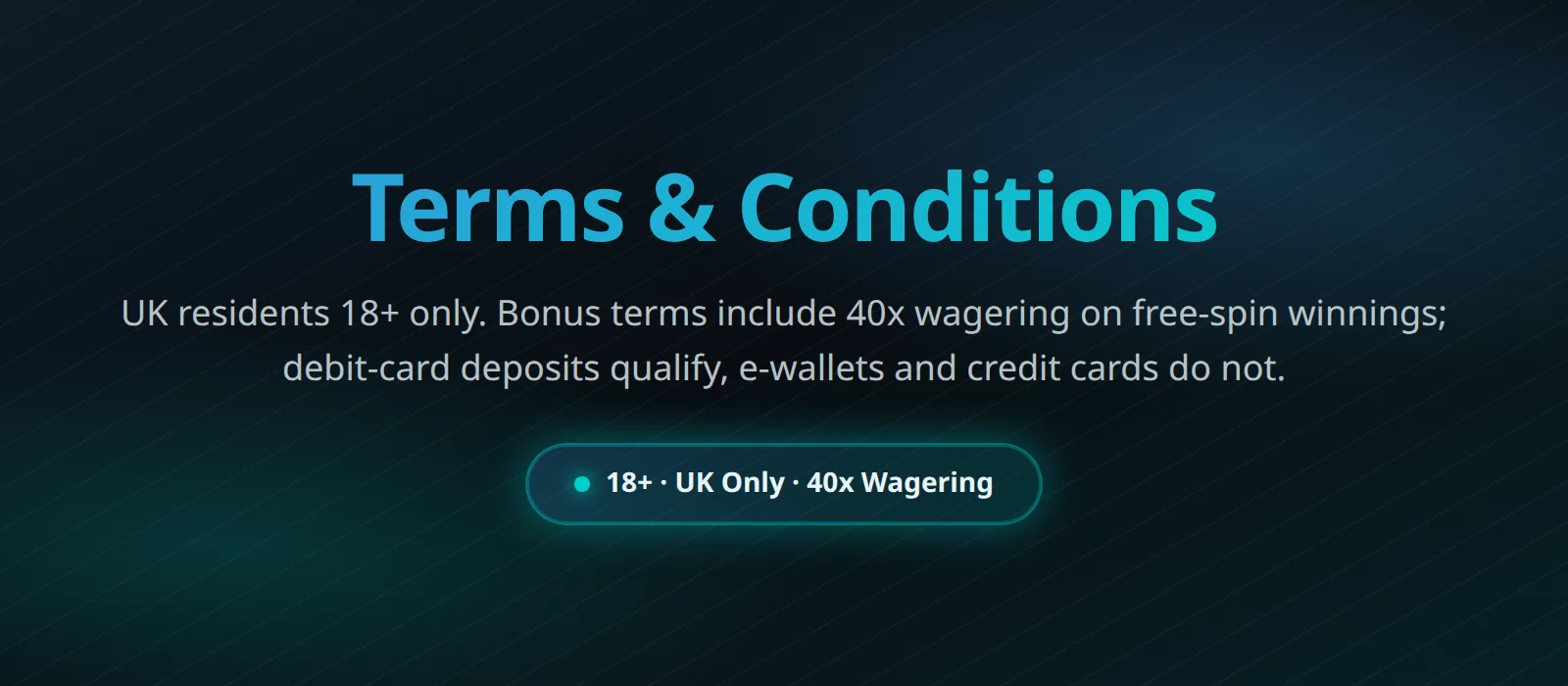 Netbet Casino terms and conditions